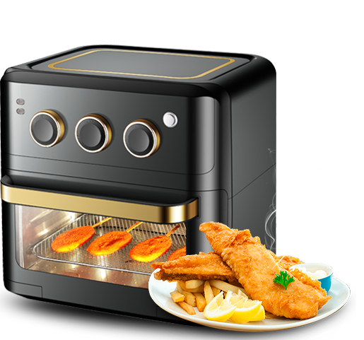 DH-802 gran horno freidor de aire visible de 15L tostado horneado tostador eléctrico multifunción Horno